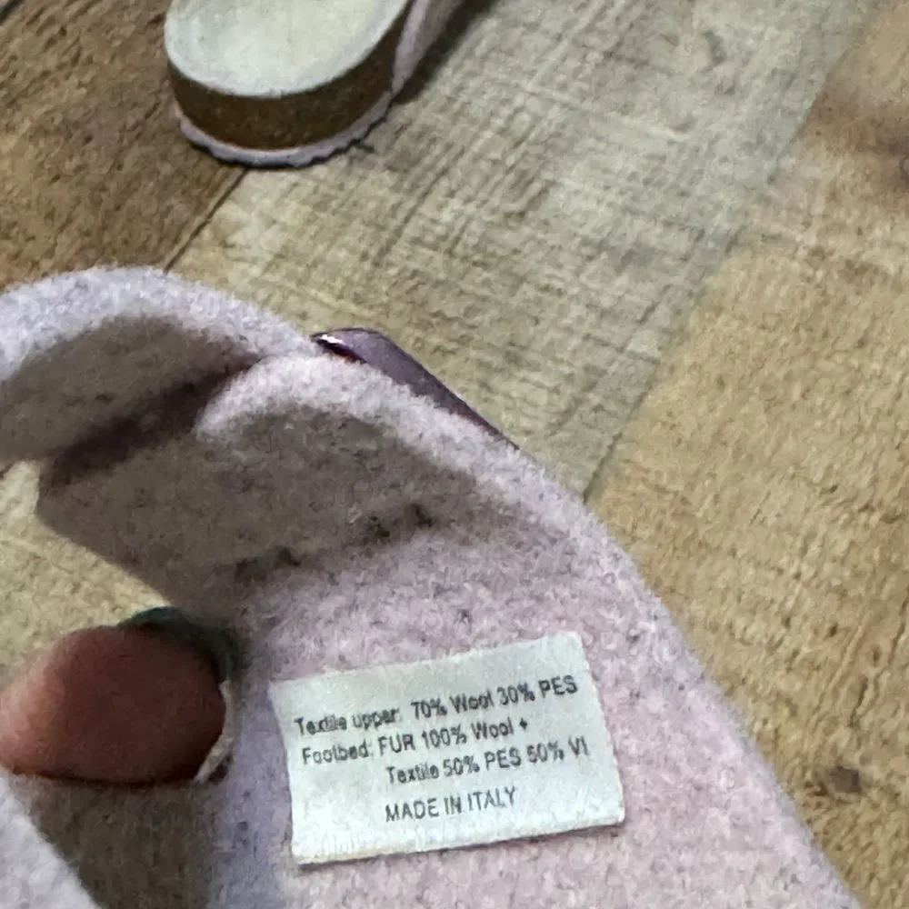 Birkenstock ARIZONA Double WOOL SLIDE Sandal Blush Pink Unisex 34‎ narrow
